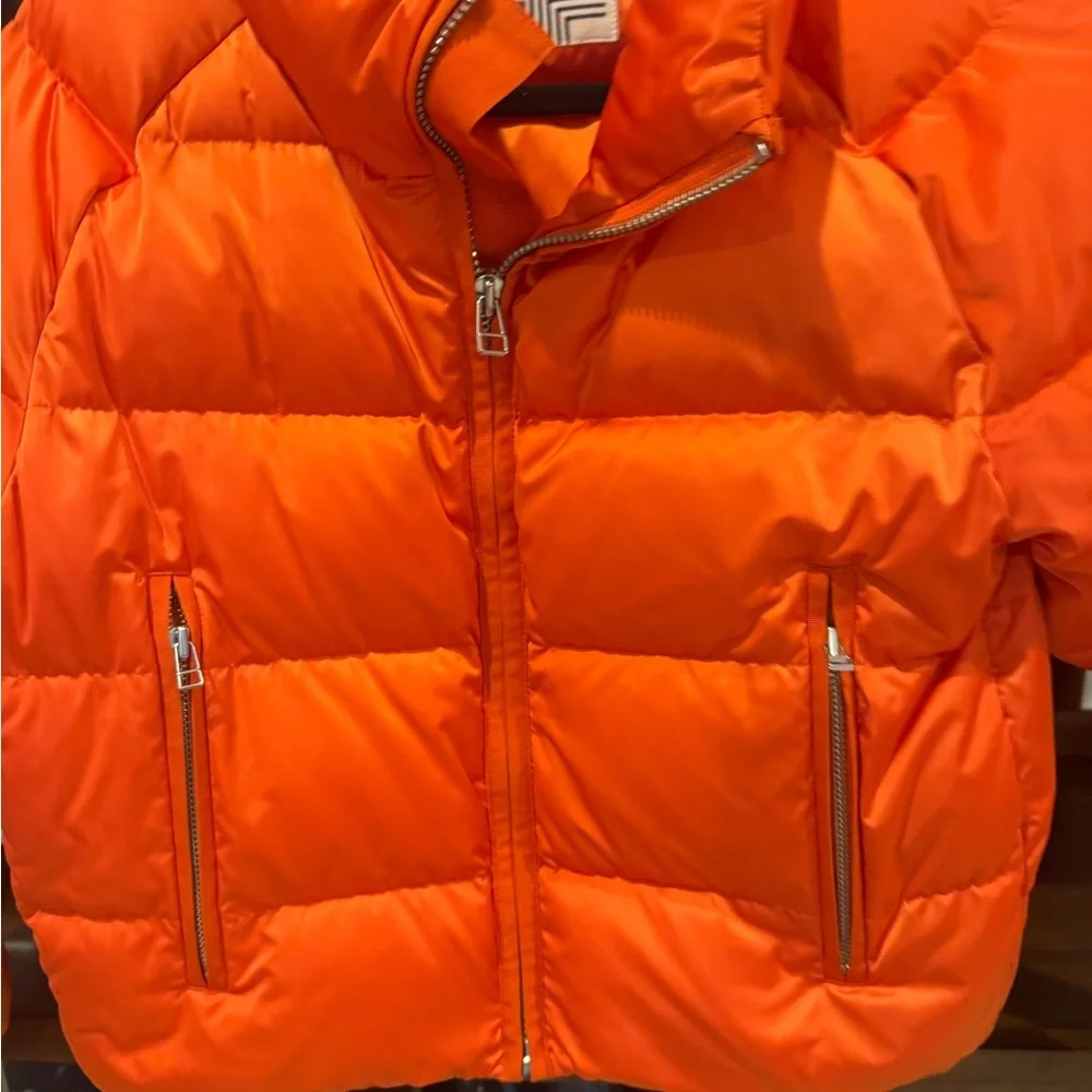 Tory Burch Sport Orange Puffer Jacket - Picture 5 of 7